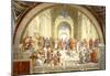 The School of Athens Scuola di Atene by Raphael Art Print Poster-null-Mounted Poster