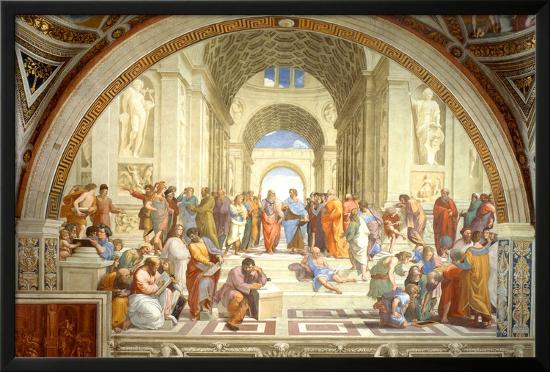The School of Athens Scuola di Atene by Raphael Poster-null-Lamina Framed Art Print