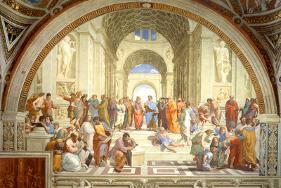 The School of Athens Scuola di Atene by Raphael Poster-null-Lamina Framed Art Print