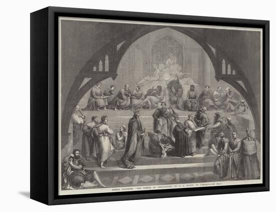 The School of Legislation-George Frederick Watts-Framed Stretched Canvas