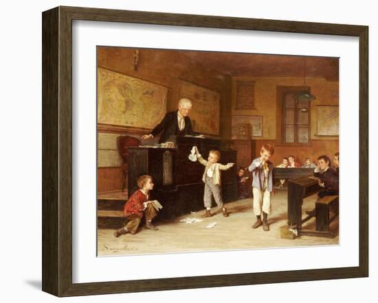 The School Room-Andre Henri Dargelas-Framed Giclee Print