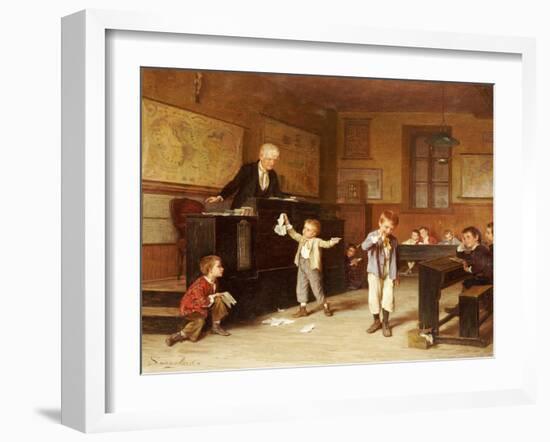 The School Room-Andre Henri Dargelas-Framed Giclee Print