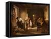 The School Room-Thomas Webster-Framed Stretched Canvas