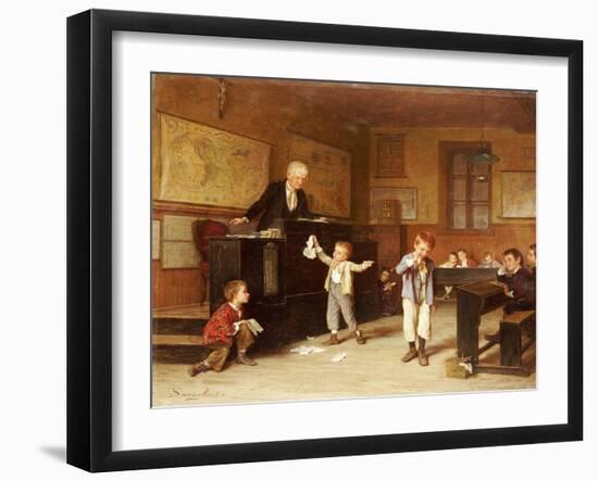 The School Room-Andre Henri Dargelas-Framed Giclee Print