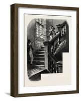 The School Staircase, Eton, UK, 19th Century-null-Framed Giclee Print