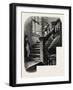 The School Staircase, Eton, UK, 19th Century-null-Framed Giclee Print