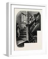 The School Staircase, Eton, UK, 19th Century-null-Framed Giclee Print