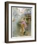 The Schoolgirl at Her Desk Day-Dreams of the Pleasures of the Christmas Holidays-Honor C. Appleton-Framed Art Print