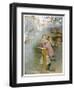 The Schoolgirl at Her Desk Day-Dreams of the Pleasures of the Christmas Holidays-Honor C. Appleton-Framed Art Print