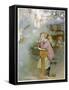 The Schoolgirl at Her Desk Day-Dreams of the Pleasures of the Christmas Holidays-Honor C. Appleton-Framed Stretched Canvas