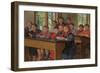 The Schoolroom, 1938 (Oil on Canvas)-Nikolai Petrovich Bogdanov-Belsky-Framed Giclee Print