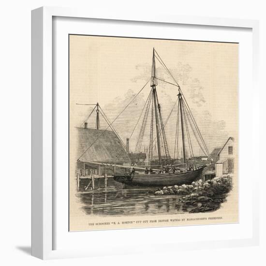 The Schooner E a Horton Cut Out from British Waters by Massachusetts Fishermen-null-Framed Giclee Print