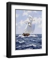 The Schooner 'H.M.S. Pickle', c.1992-James Brereton-Framed Premium Giclee Print