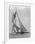 The Schooner Half Moon at Sail, 1910s-Edwin Levick-Framed Art Print