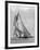 The Schooner Half Moon at Sail, 1910s-Edwin Levick-Framed Art Print