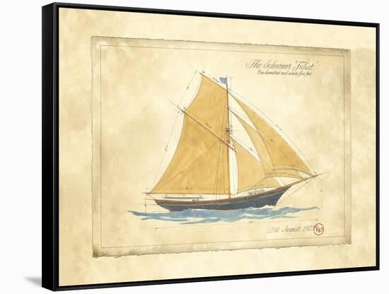 The Schooner Juliet-Martin Wiscombe-Framed Stretched Canvas