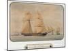 The Schooner La Gazelle, by Francois Roux (1811-1882), Watercolour, France, 19th Century-null-Mounted Giclee Print