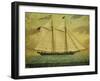 The Schooner Whig, American School, Mid 19th Century-null-Framed Giclee Print