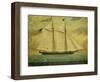 The Schooner Whig, American School, Mid 19th Century-null-Framed Giclee Print