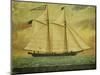 The Schooner Whig, American School, Mid 19th Century-null-Mounted Giclee Print