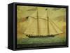 The Schooner Whig, American School, Mid 19th Century-null-Framed Stretched Canvas