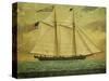 The Schooner Whig, American School, Mid 19th Century-null-Stretched Canvas