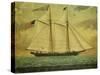 The Schooner Whig, American School, Mid 19th Century-null-Stretched Canvas