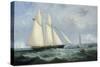 The Schooner Yacht 'Cambria', 188 Tons, Racing off Ryde, 1868-Arthur Wellington Fowles-Stretched Canvas