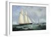 The Schooner Yacht 'Cambria', 188 Tons, Racing off Ryde, 1868-Arthur Wellington Fowles-Framed Giclee Print