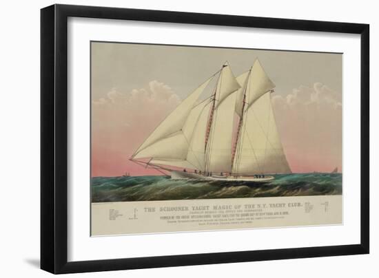 The Schooner Yacht Magic of the N.Y. Yacht Club-null-Framed Art Print