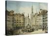 The Schrannenplatz, Munich-Simon Quaglio-Stretched Canvas