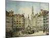 The Schrannenplatz, Munich-Simon Quaglio-Mounted Giclee Print