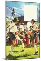 The Schuhplattler Dance from Austria-Robert Brook-Mounted Giclee Print