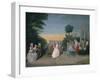 The Schutz Family and their Friends on a Terrace-Phillip Mercier-Framed Giclee Print