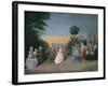 The Schutz Family and their Friends on a Terrace-Phillip Mercier-Framed Giclee Print