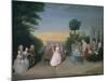 The Schutz Family and their Friends on a Terrace-Phillip Mercier-Mounted Giclee Print