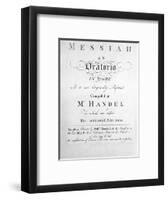 The Score to Handel's Messiah-null-Framed Photographic Print