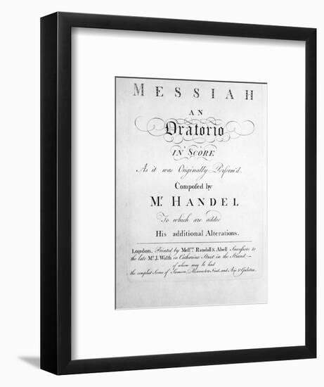 The Score to Handel's Messiah-null-Framed Photographic Print