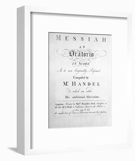 The Score to Handel's Messiah-null-Framed Photographic Print