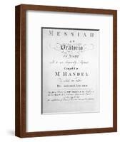 The Score to Handel's Messiah-null-Framed Photographic Print