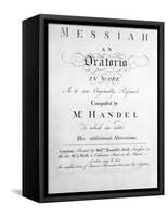 The Score to Handel's Messiah-null-Framed Stretched Canvas