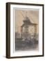 The Scotch Crane, Showing a Huge Derrick Crane on a Building Site in the City, c.1904-Thomas Robert Way-Framed Giclee Print