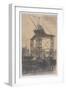 The Scotch Crane, Showing a Huge Derrick Crane on a Building Site in the City, c.1904-Thomas Robert Way-Framed Giclee Print