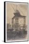 The Scotch Crane, Showing a Huge Derrick Crane on a Building Site in the City, c.1904-Thomas Robert Way-Framed Stretched Canvas