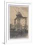 The Scotch Crane, Showing a Huge Derrick Crane on a Building Site in the City, c.1904-Thomas Robert Way-Framed Giclee Print