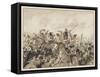 The Scots Greys and the 92nd Regiment in Action-J. Marshman-Framed Stretched Canvas