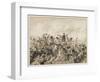 The Scots Greys and the 92nd Regiment in Action-J. Marshman-Framed Art Print