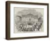 The Scots Greys Leaving Nottingham for the War in the East-null-Framed Giclee Print