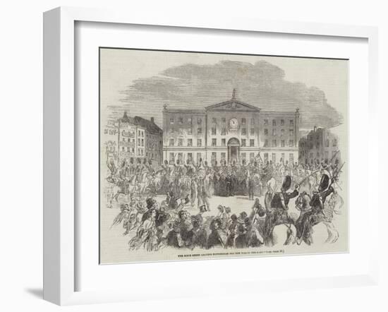 The Scots Greys Leaving Nottingham for the War in the East-null-Framed Giclee Print