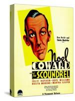 The Scoundrel, Noel Coward on Midget Window Card, 1935-null-Stretched Canvas